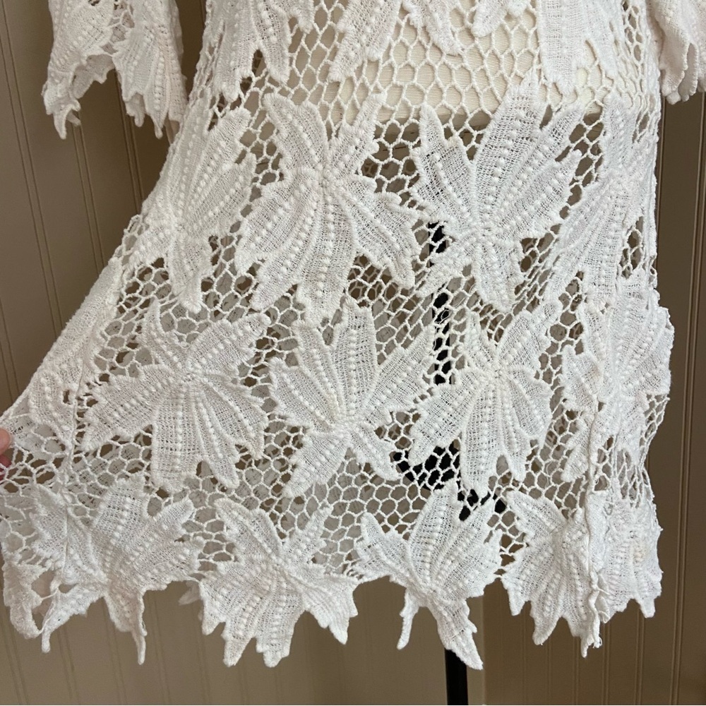 Solitaire Swim Cotton Swim Dress Crochet Coverup Women’s Large - Picture 3 of 8